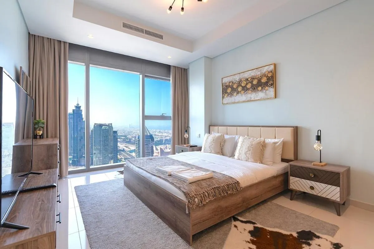 公寓 Near Dubai Mall - Pool Access - Sun Set View - Kingbed