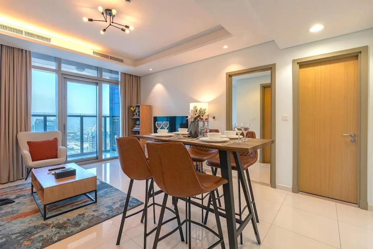 公寓 Near Dubai Mall - Pool Access - Sun Set View - Kingbed 阿拉伯联合酋长国